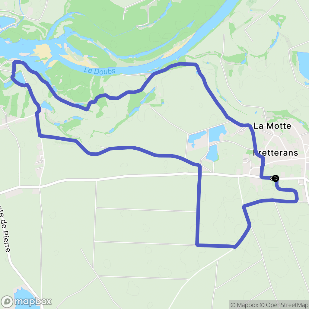 Fretterans : carte du parcours de randonnée - France