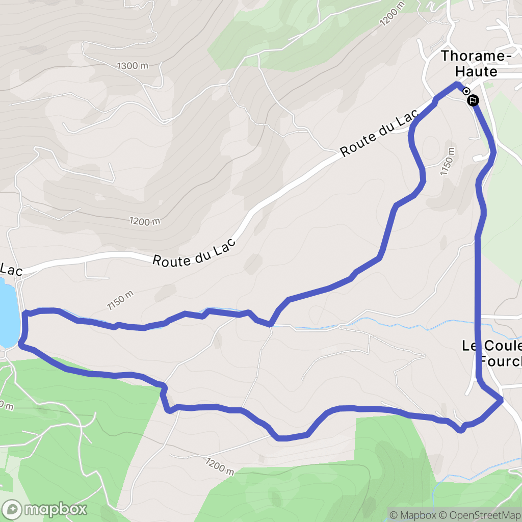 Thorame-Haute : carte du parcours de randonnée - France