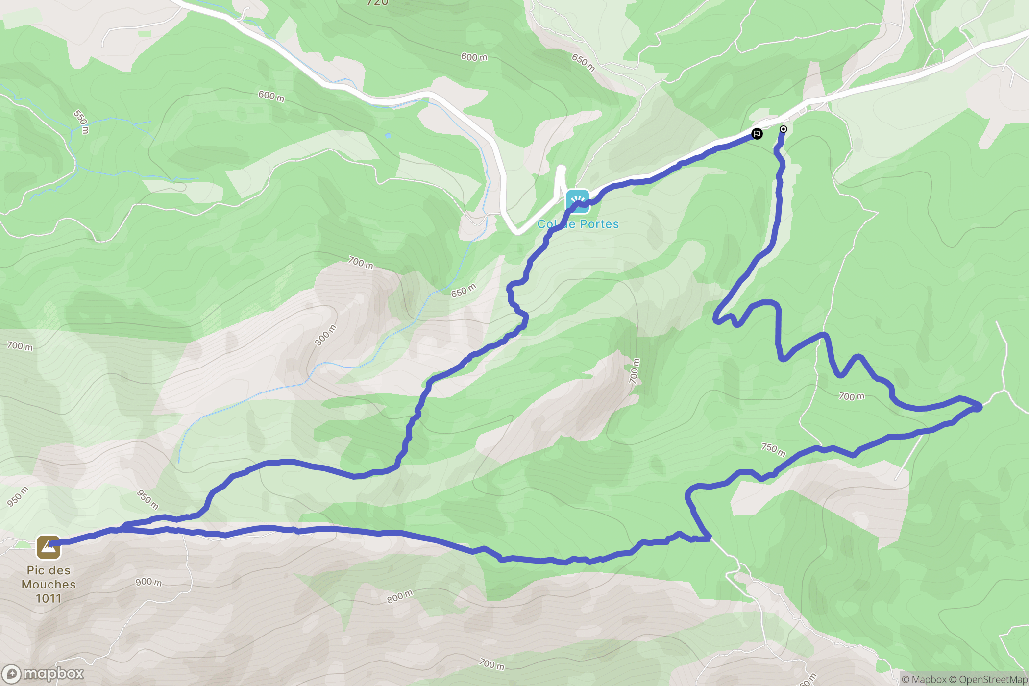 Vauvenargues : carte du parcours de randonnée - France