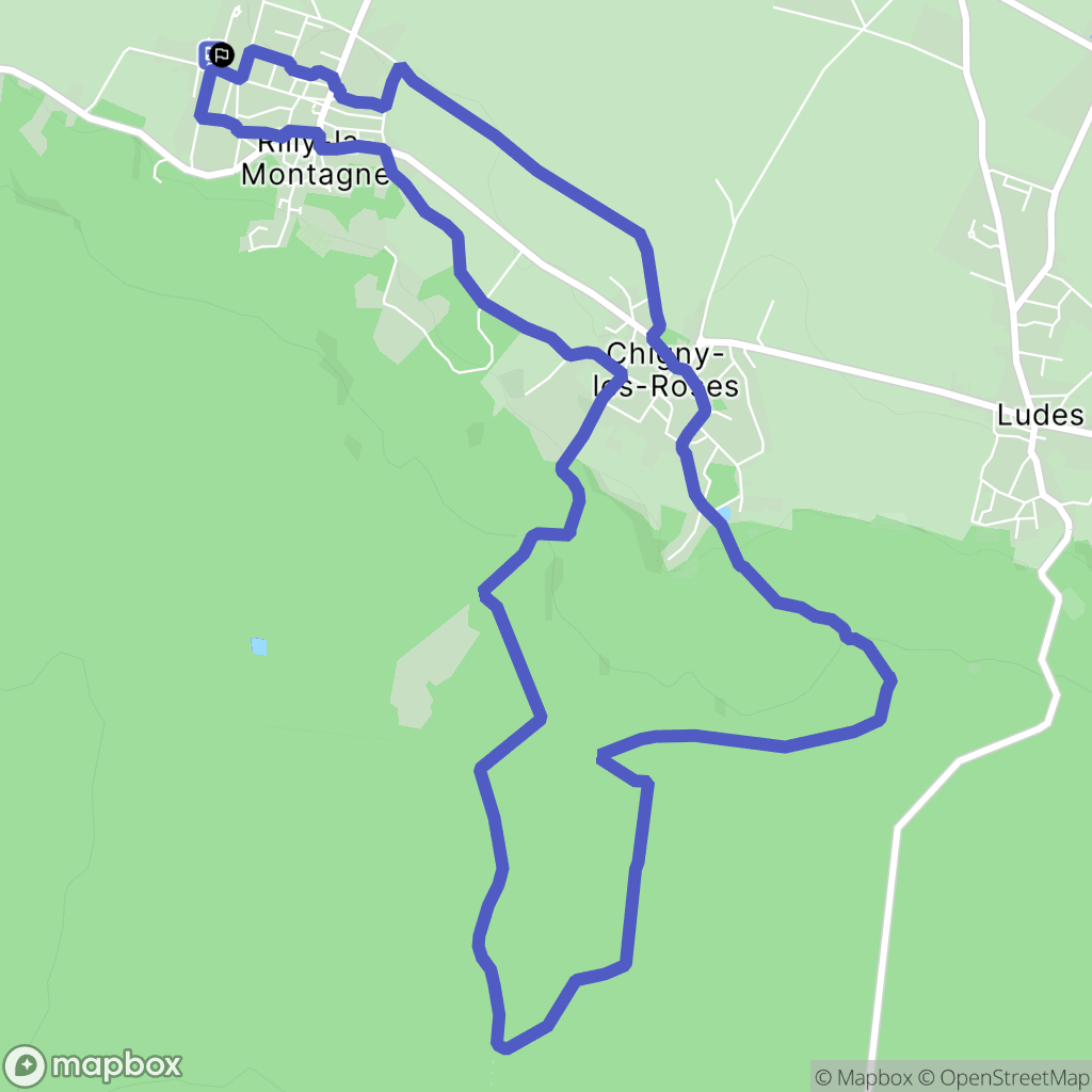 Rilly-la-Montagne : carte du parcours de randonnée - France