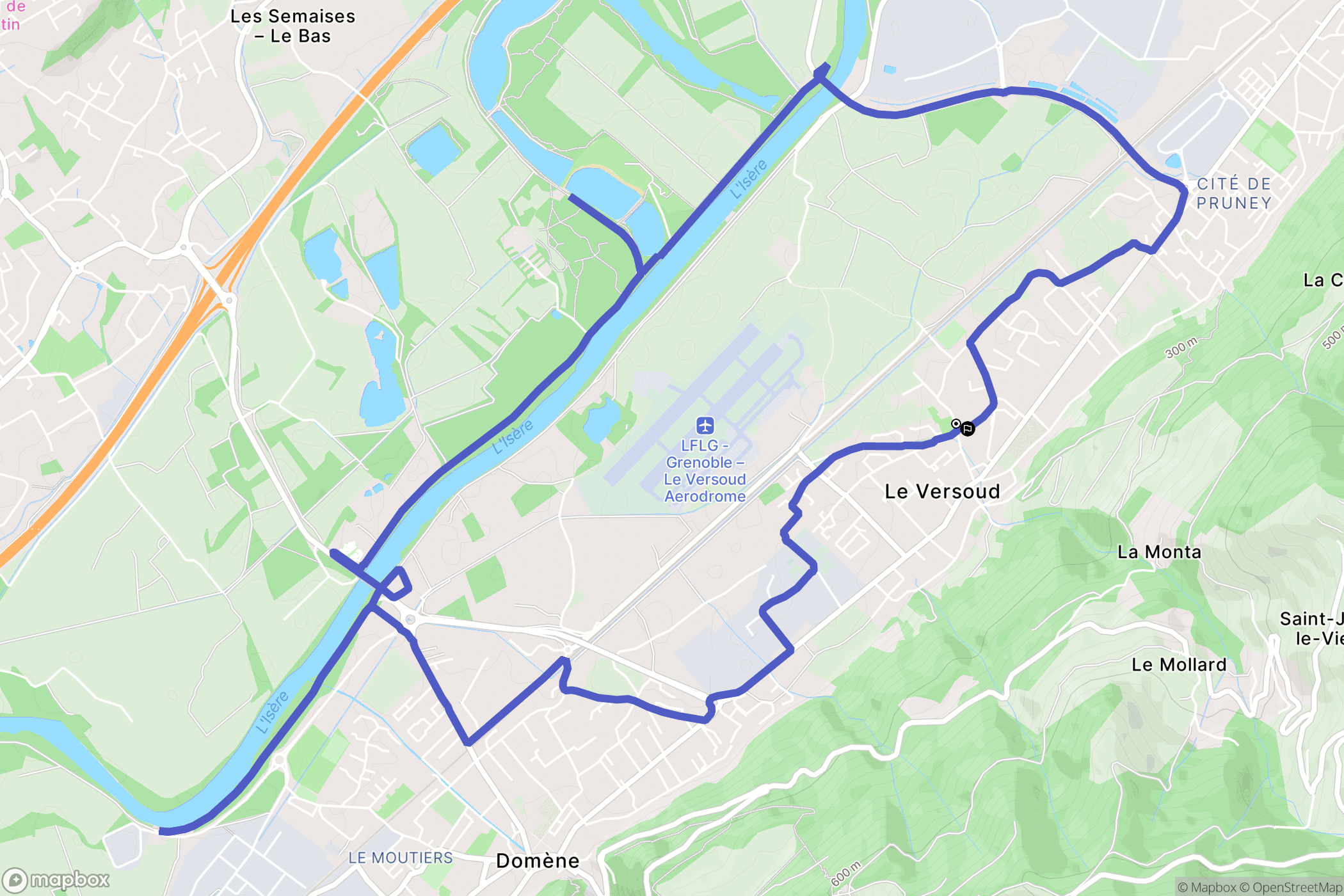 Le Versoud : carte du parcours de randonnée - France