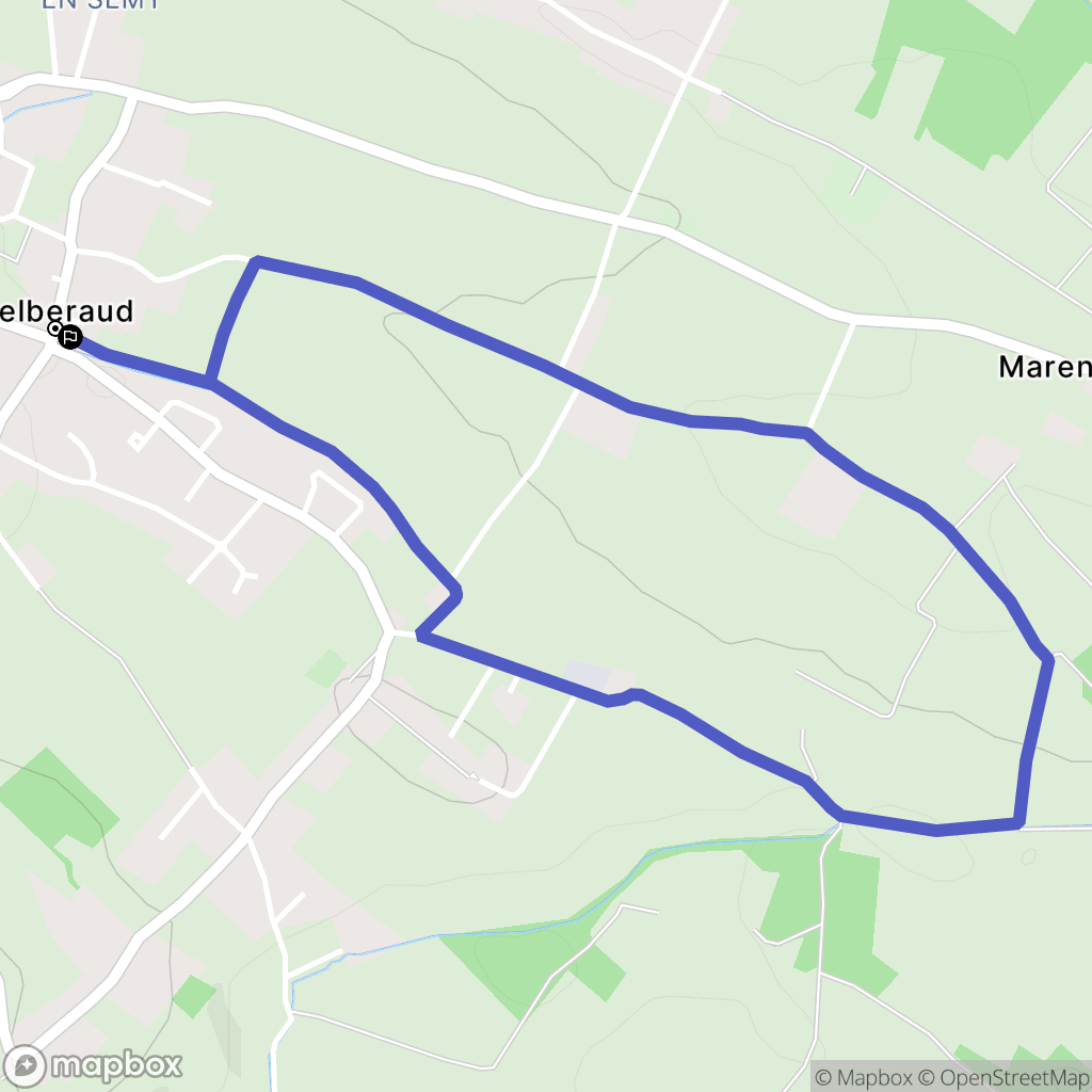 Belberaud : carte du parcours de randonnée - France