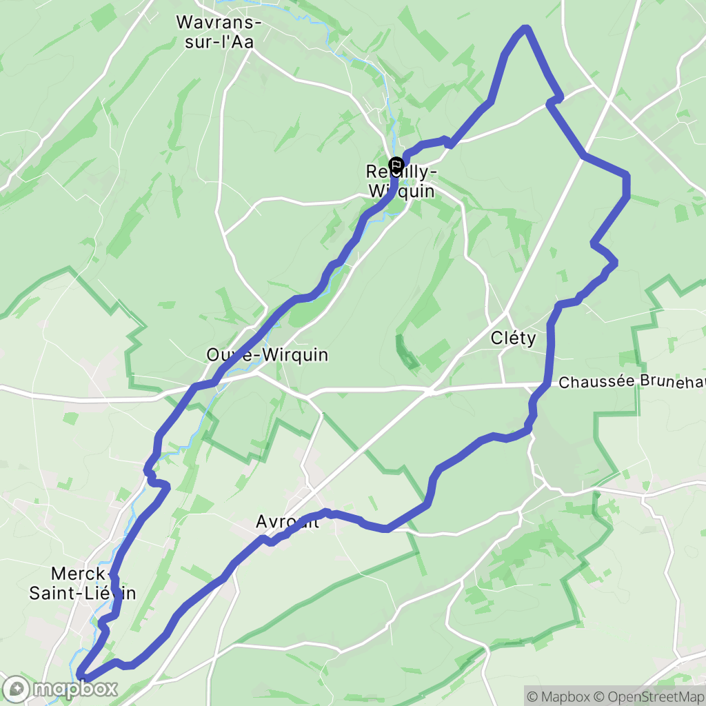 Remilly-Wirquin : carte du parcours de randonnée - France