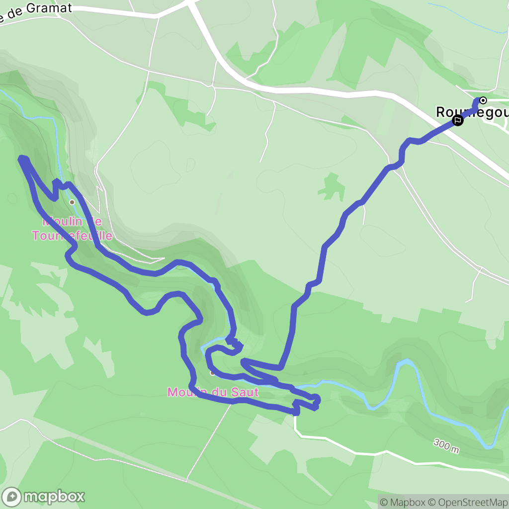 Rignac : carte du parcours de randonnée - France