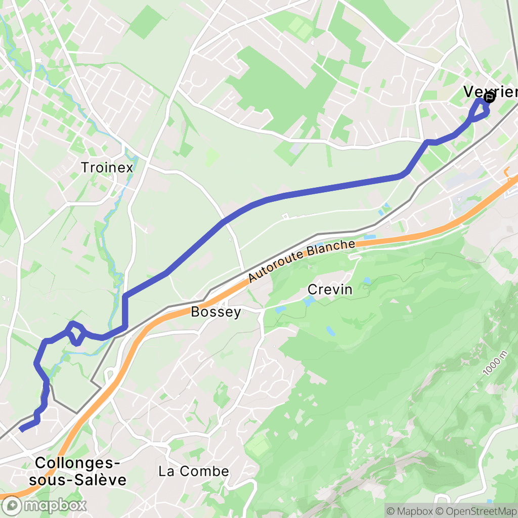 Etrembières : carte du parcours de randonnée - Switzerland