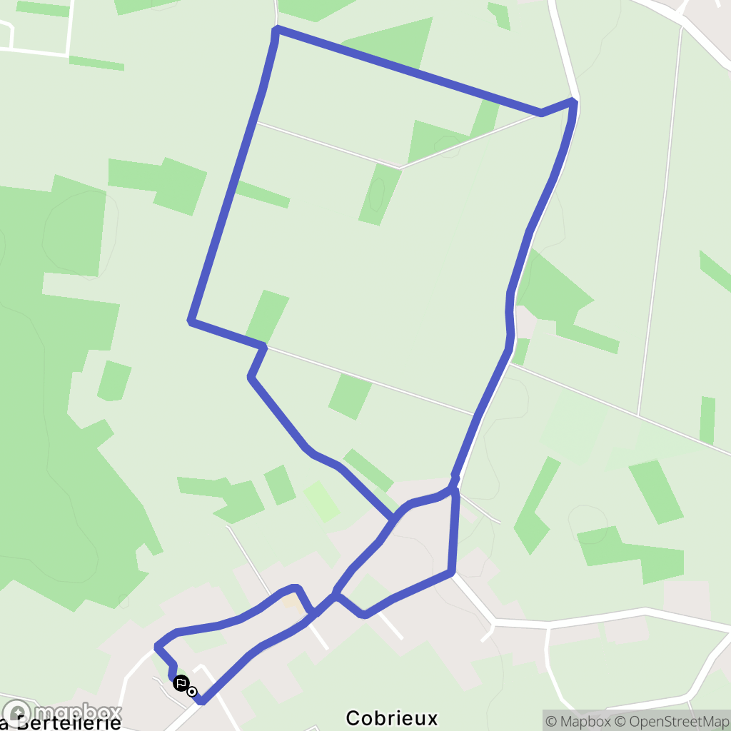 Cobrieux : carte du parcours de randonnée - France
