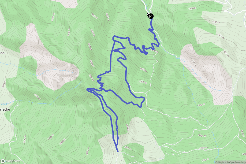 Barcelonnette : carte du parcours de randonnée - France