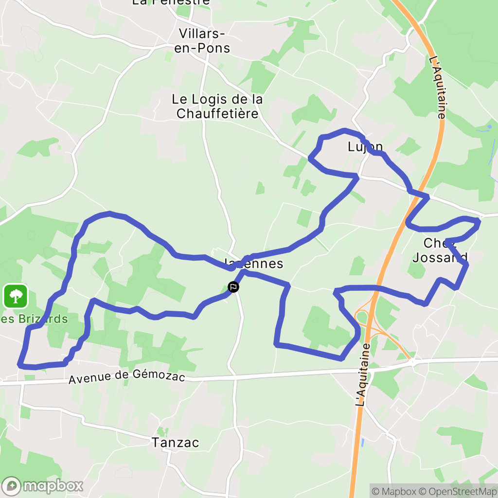 Jazennes : carte du parcours de randonnée - France