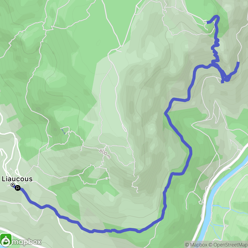 Mostuéjouls : carte du parcours de randonnée - France