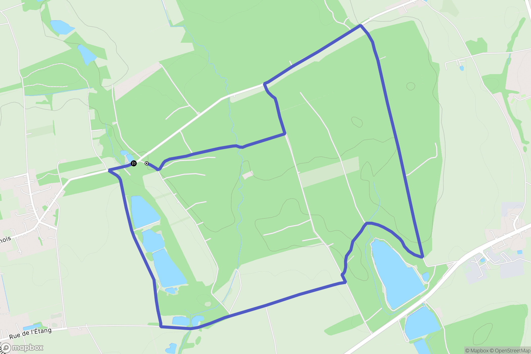 Felon : carte du parcours de randonnée - France