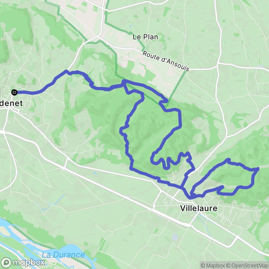 Cadenet : carte du parcours de randonnée - France