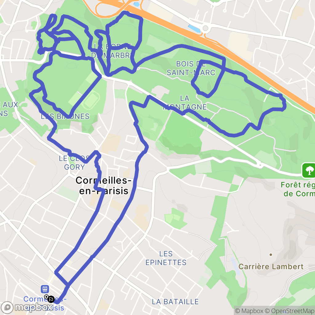 Cormeilles-en-Parisis : carte du parcours de randonnée - France