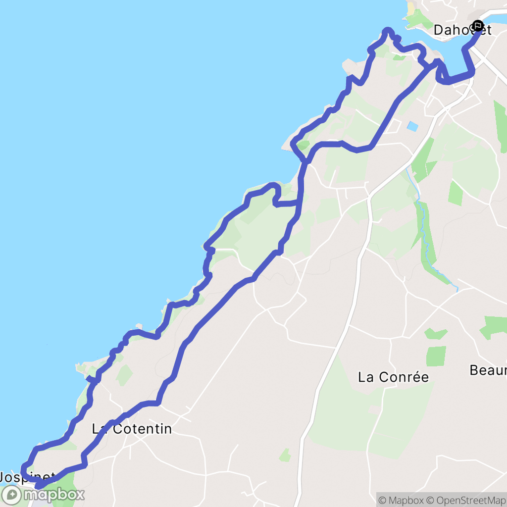 Pléneuf-Val-André : carte du parcours de randonnée - France