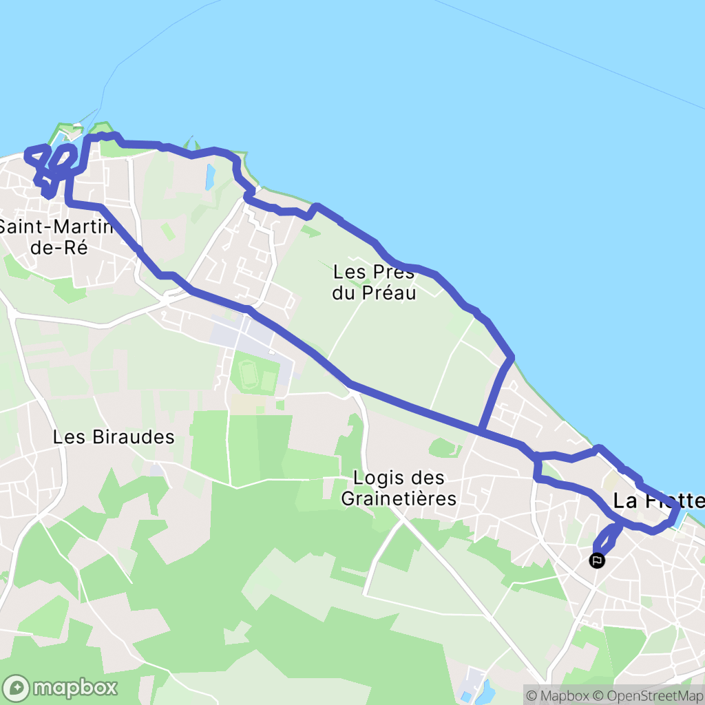 La Flotte : carte du parcours de randonnée - France