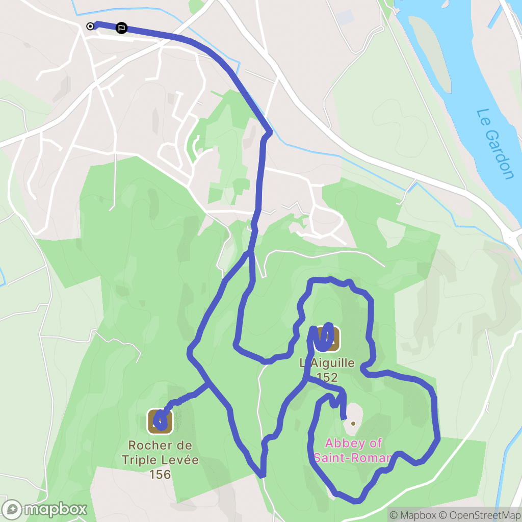 Comps : carte du parcours de randonnée - France