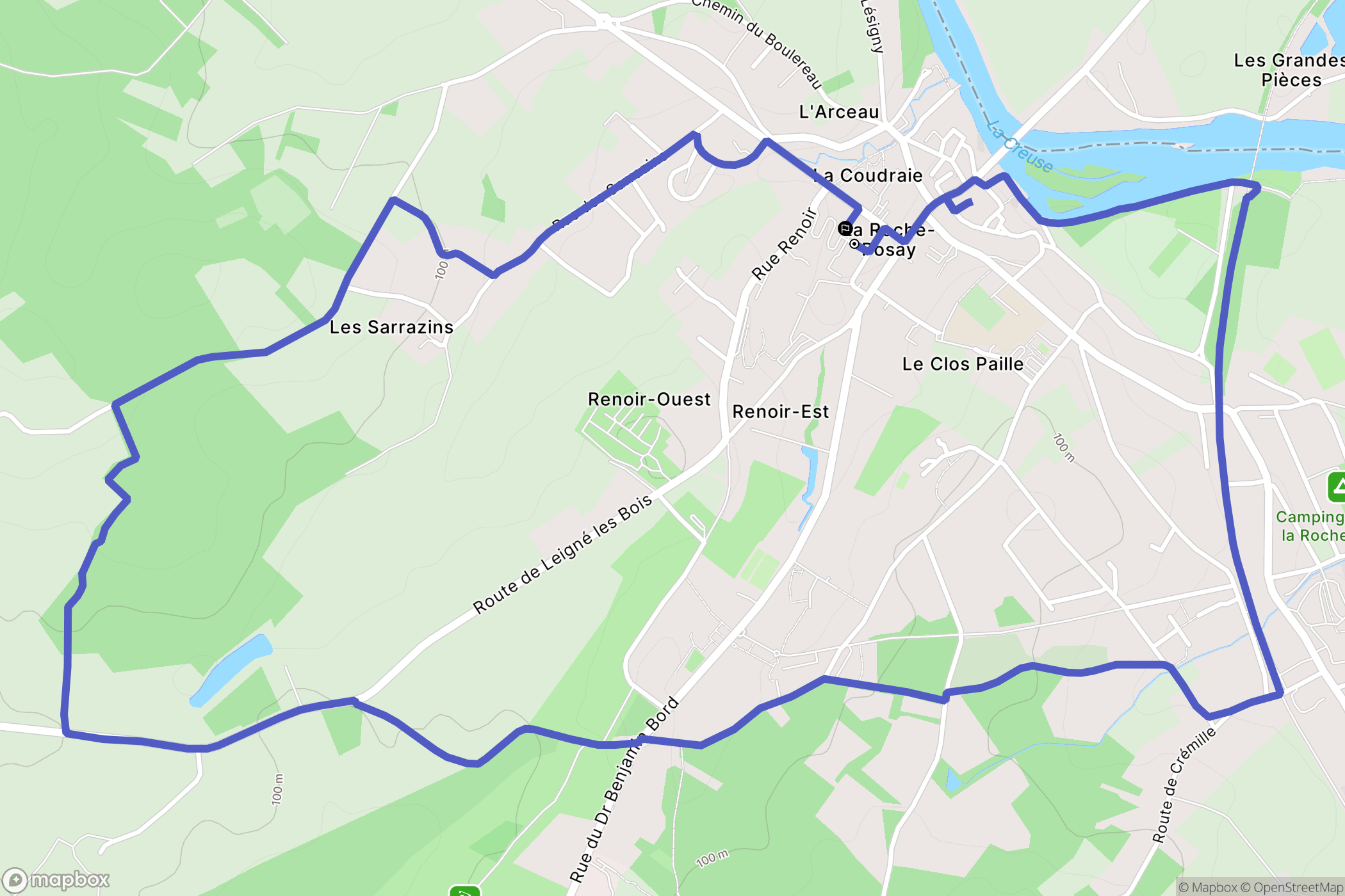 La Roche-Posay : carte du parcours de randonnée - France