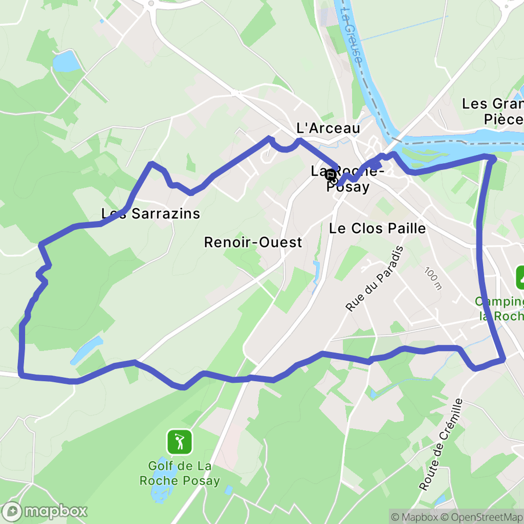 La Roche-Posay : carte du parcours de randonnée - France