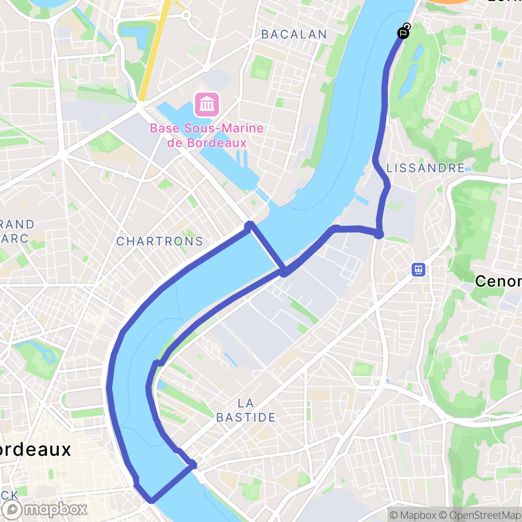 Lormont : carte du parcours de randonnée - France