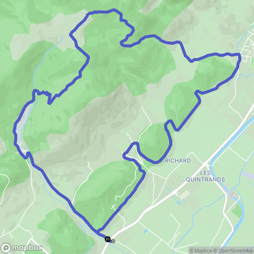Manosque : carte du parcours de randonnée - France