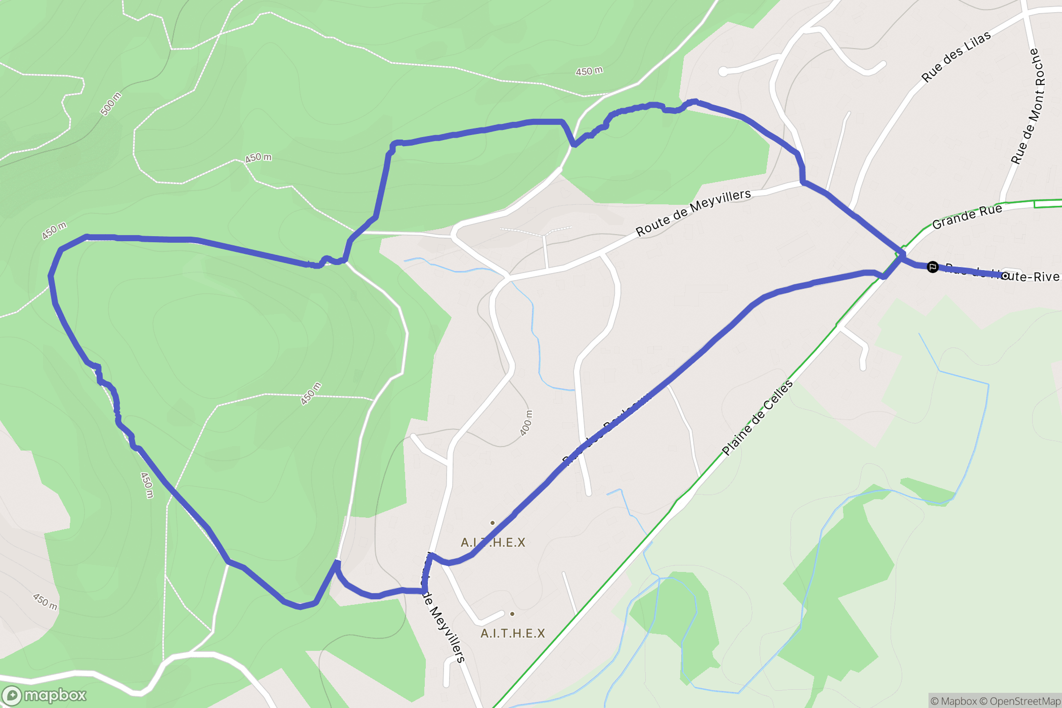 Saint Amé : carte du parcours de randonnée - France