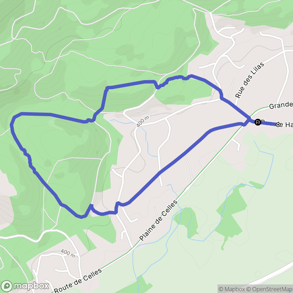 Saint Amé : carte du parcours de randonnée - France