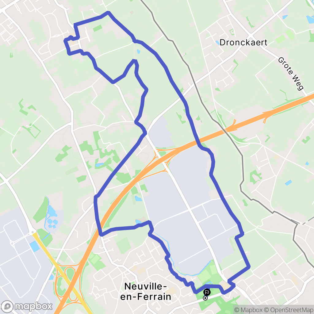 Neuville-en-Ferrain : carte du parcours de randonnée - France