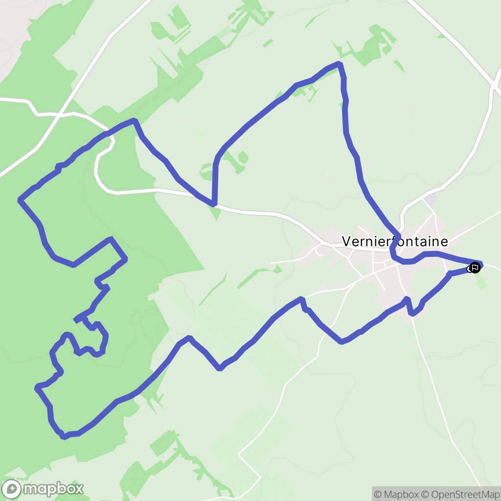 Vernierfontaine : carte du parcours de randonnée - France
