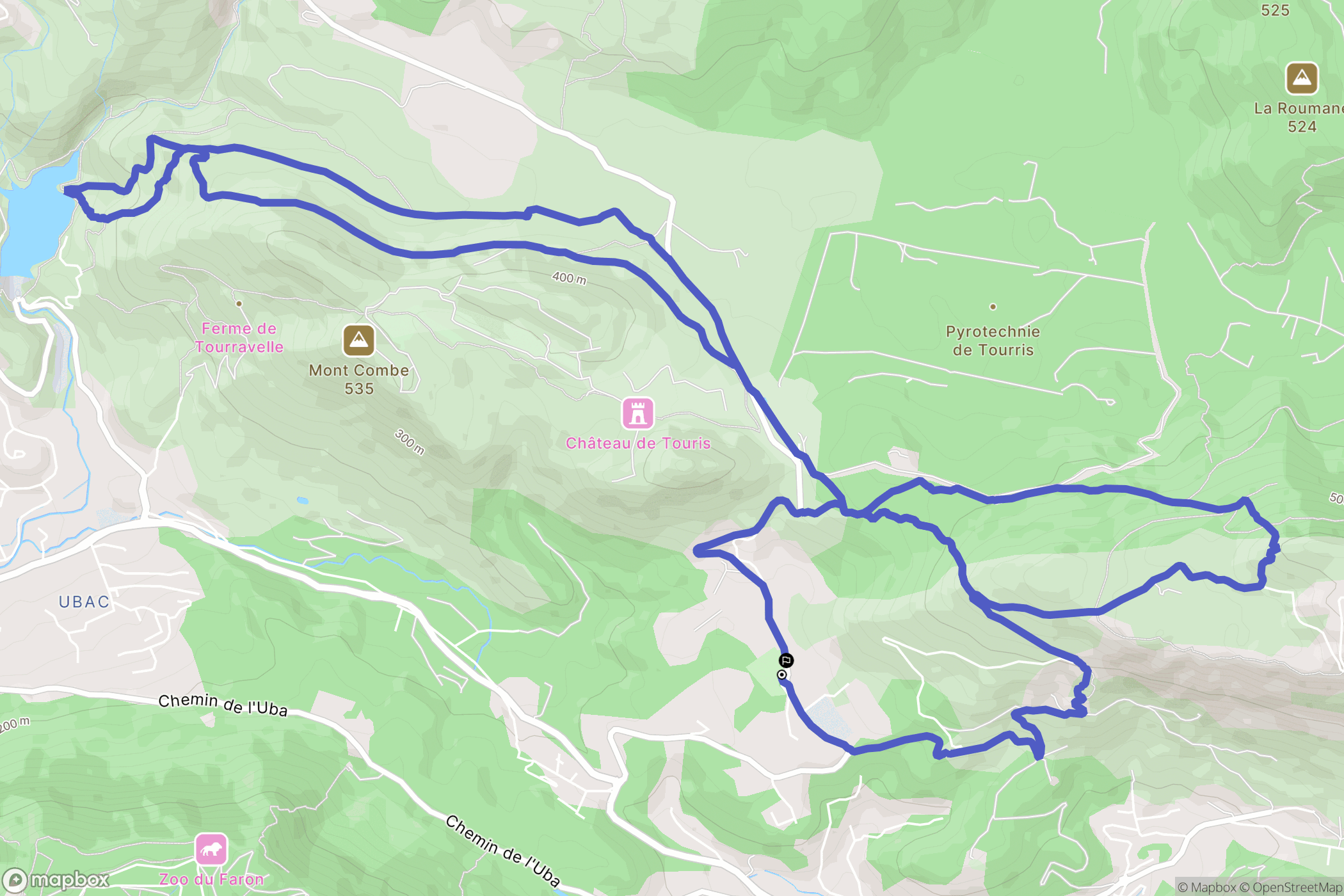 La Valette-du-Var : carte du parcours de randonnée - France