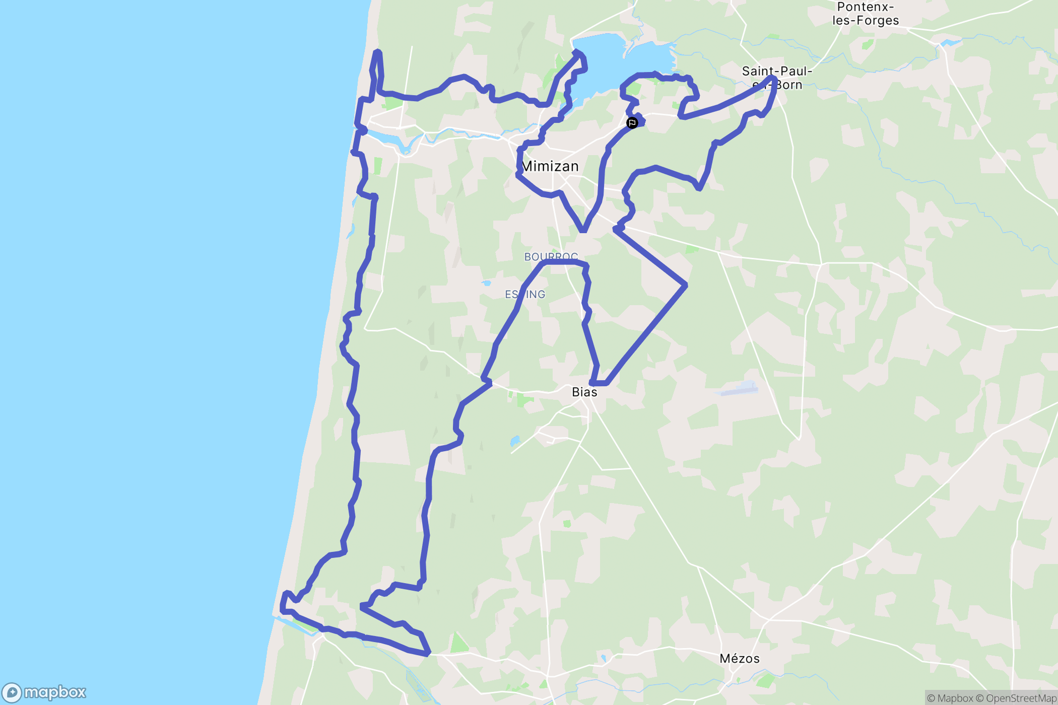 Aureilhan : carte du parcours de randonnée - France