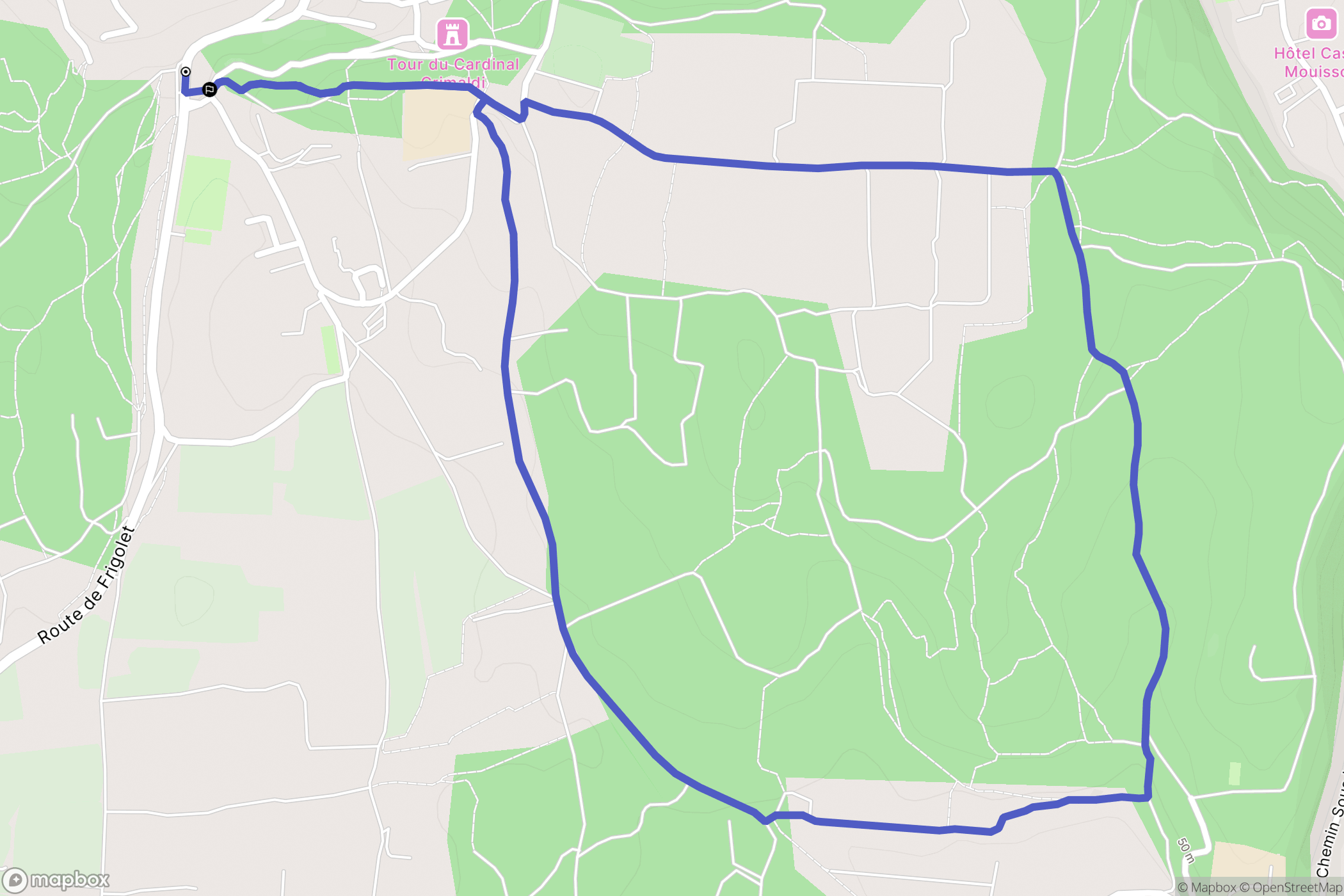 Barbentane : carte du parcours de randonnée - France