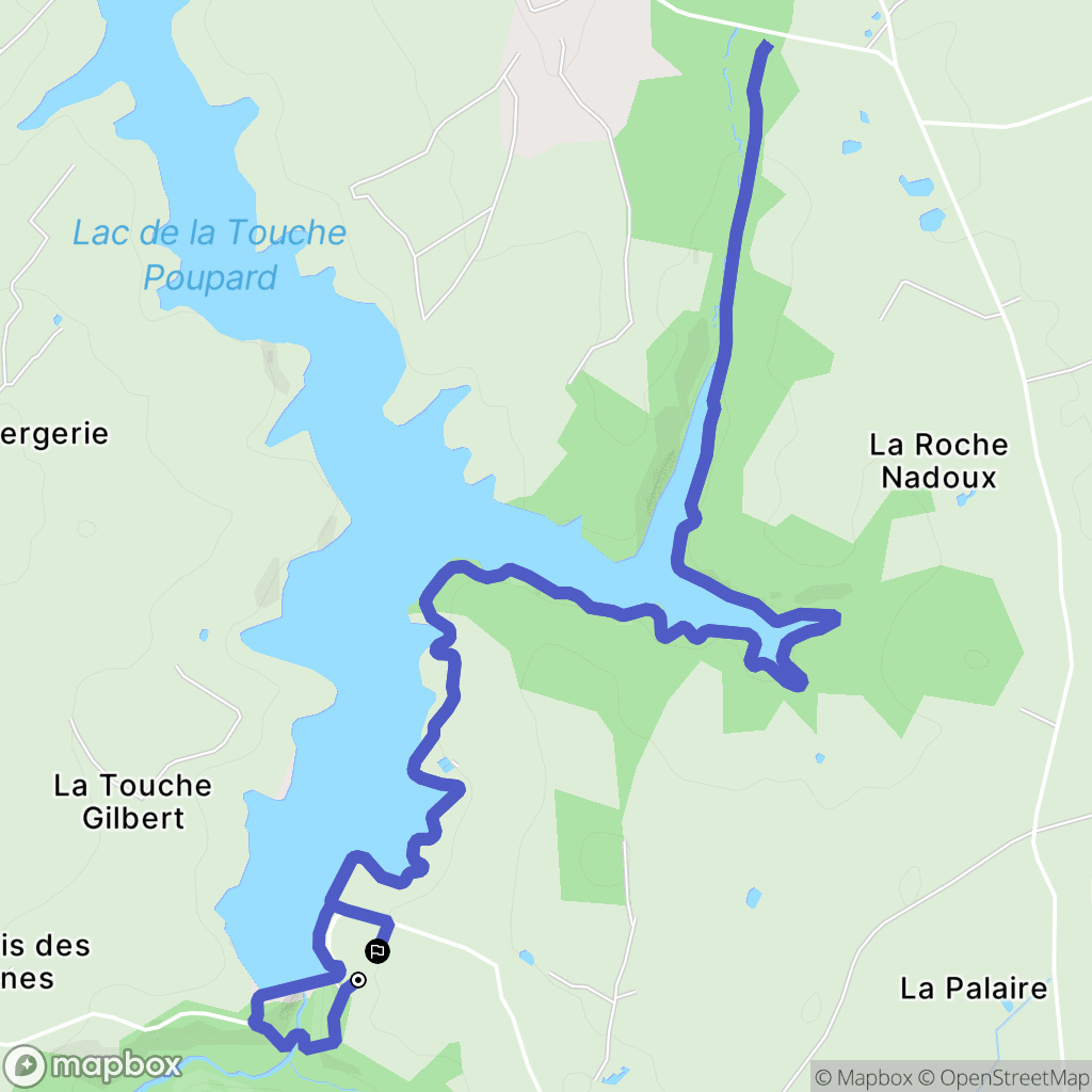 Exireuil : carte du parcours de randonnée - France