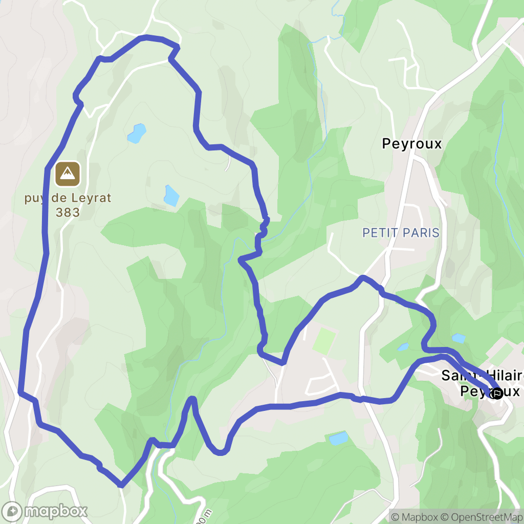 Saint-Hilaire-Peyroux : carte du parcours de randonnée - France