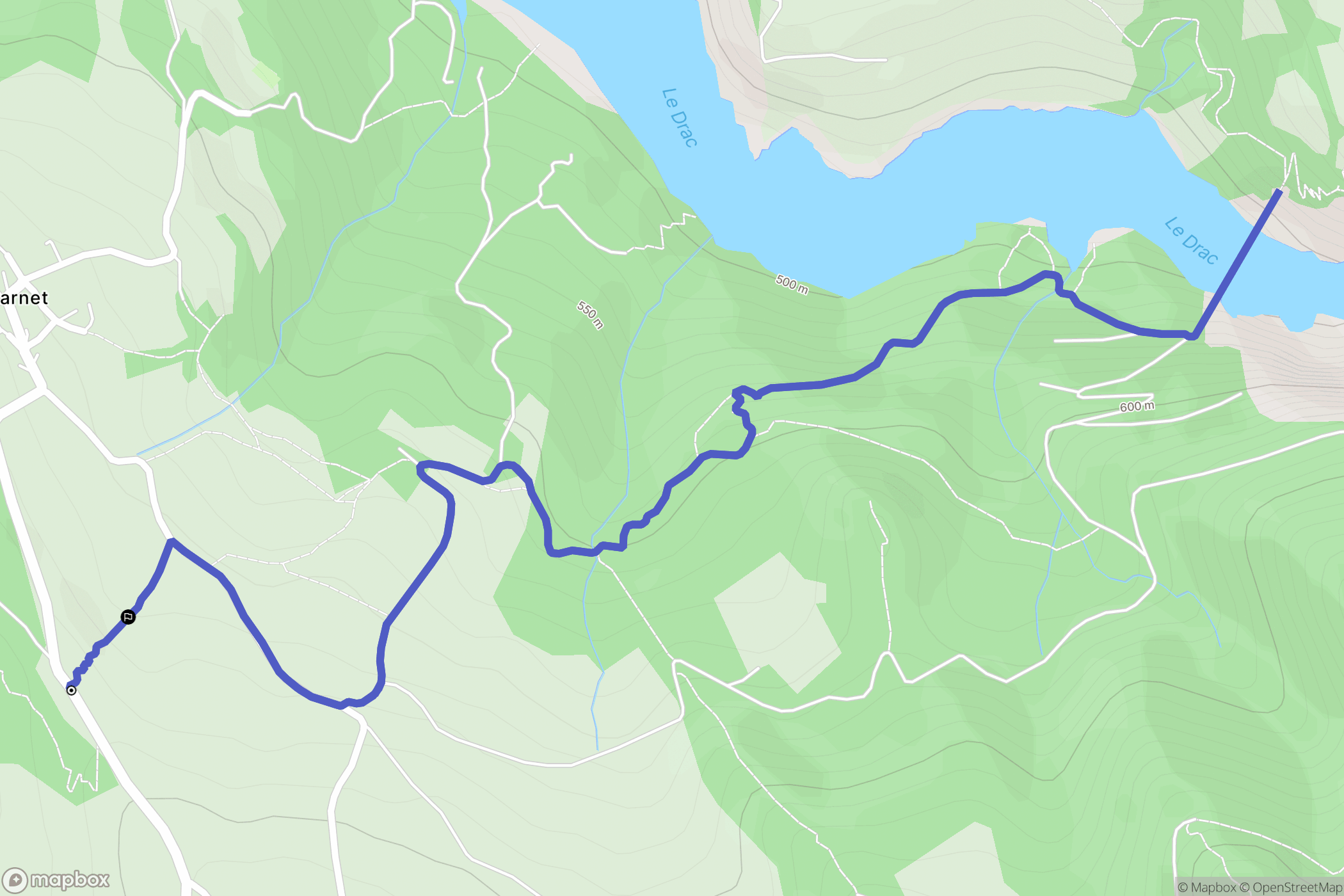 Lavars : carte du parcours de randonnée - France