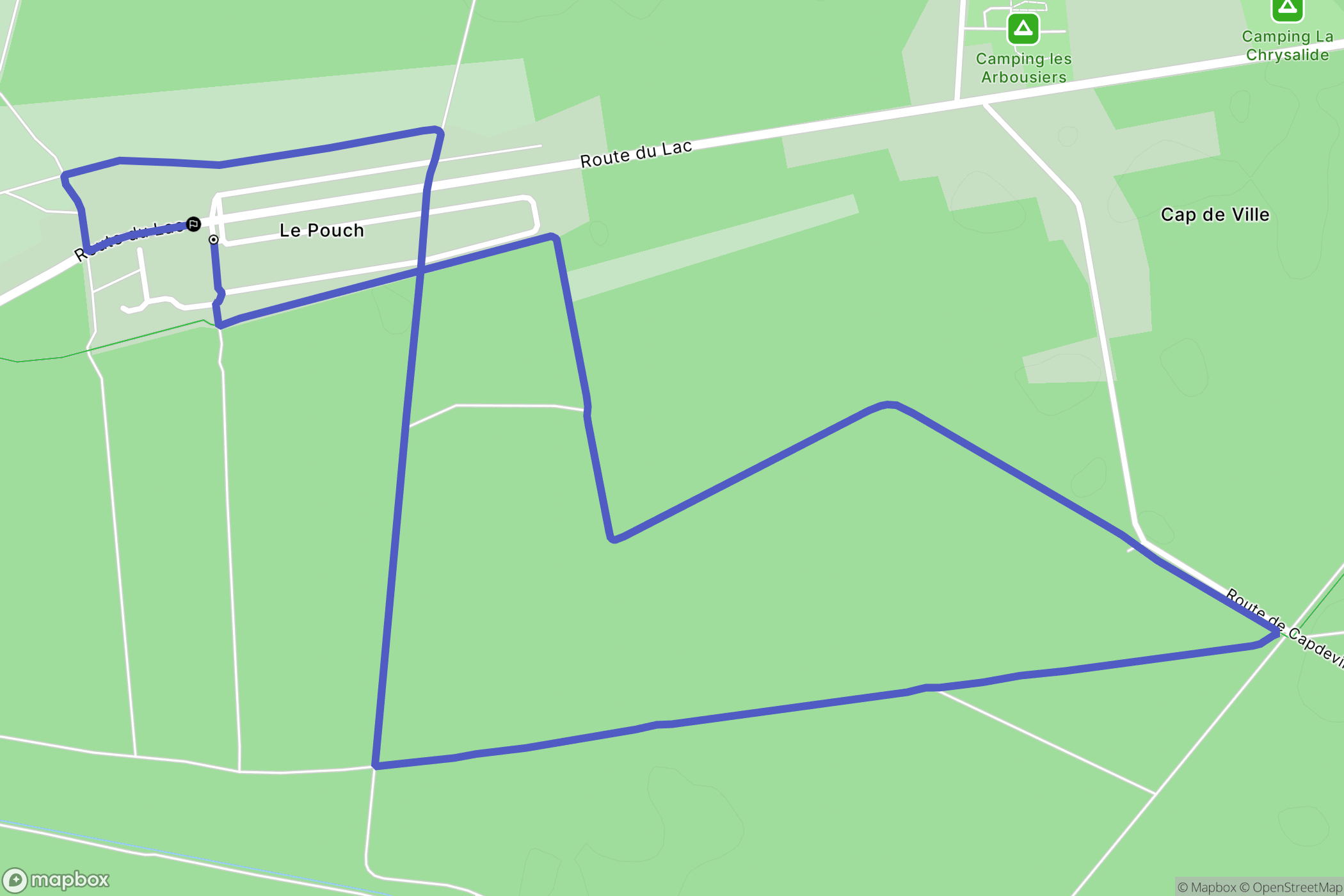 Carcans : carte du parcours de randonnée - France