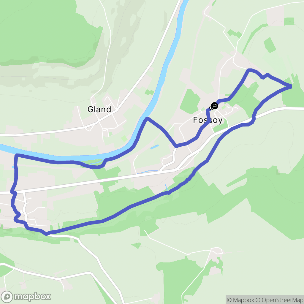 Fossoy : carte du parcours de randonnée - France