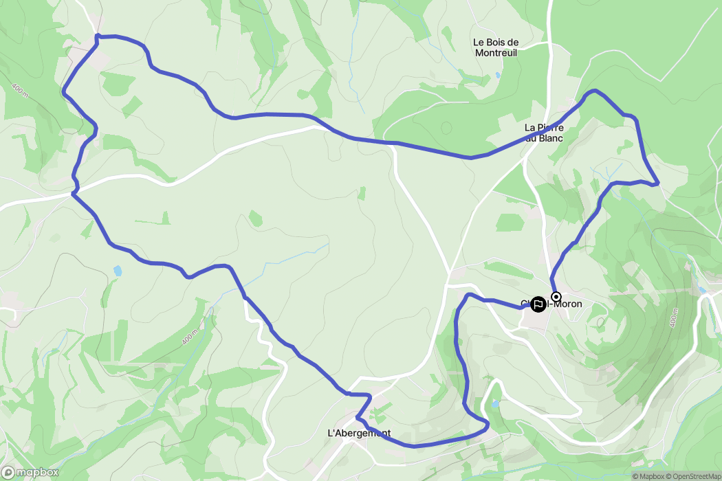Châtel-Moron : carte du parcours de randonnée - France