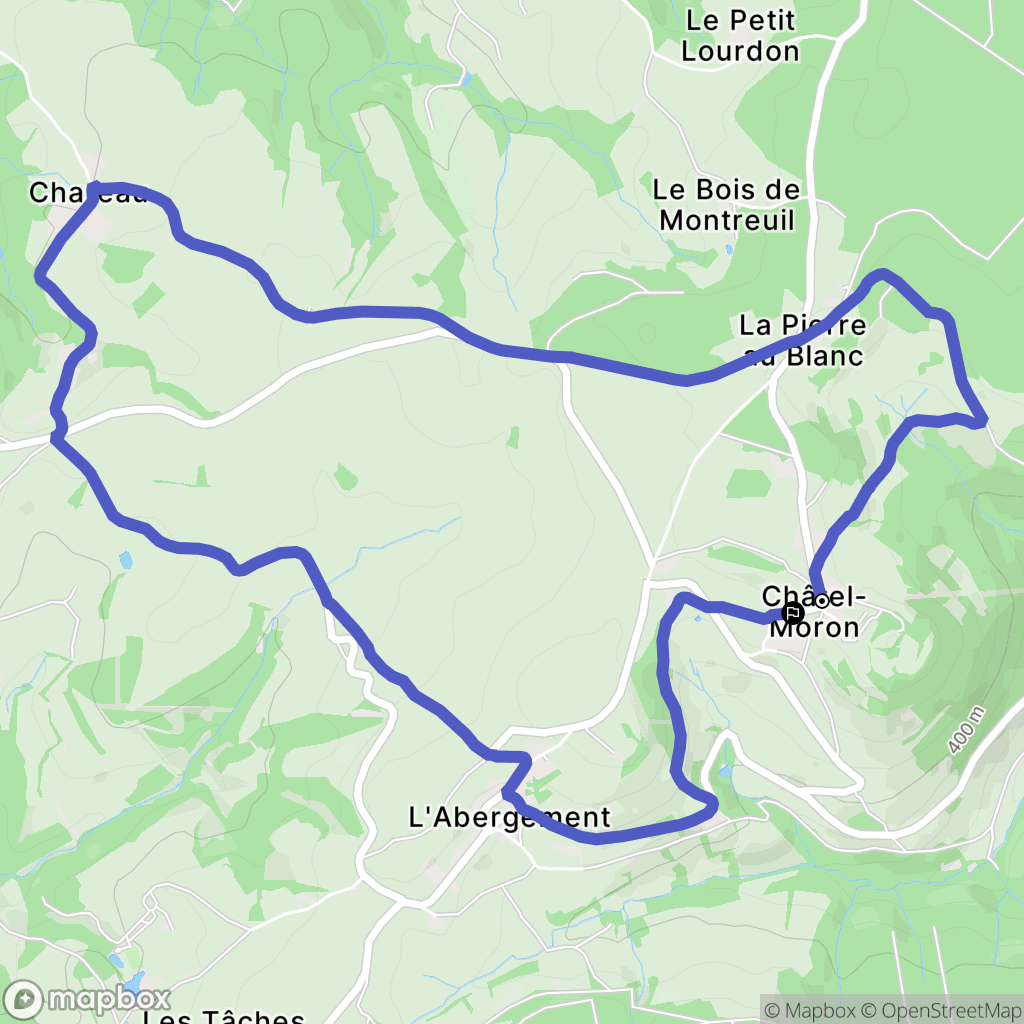 Châtel-Moron : carte du parcours de randonnée - France