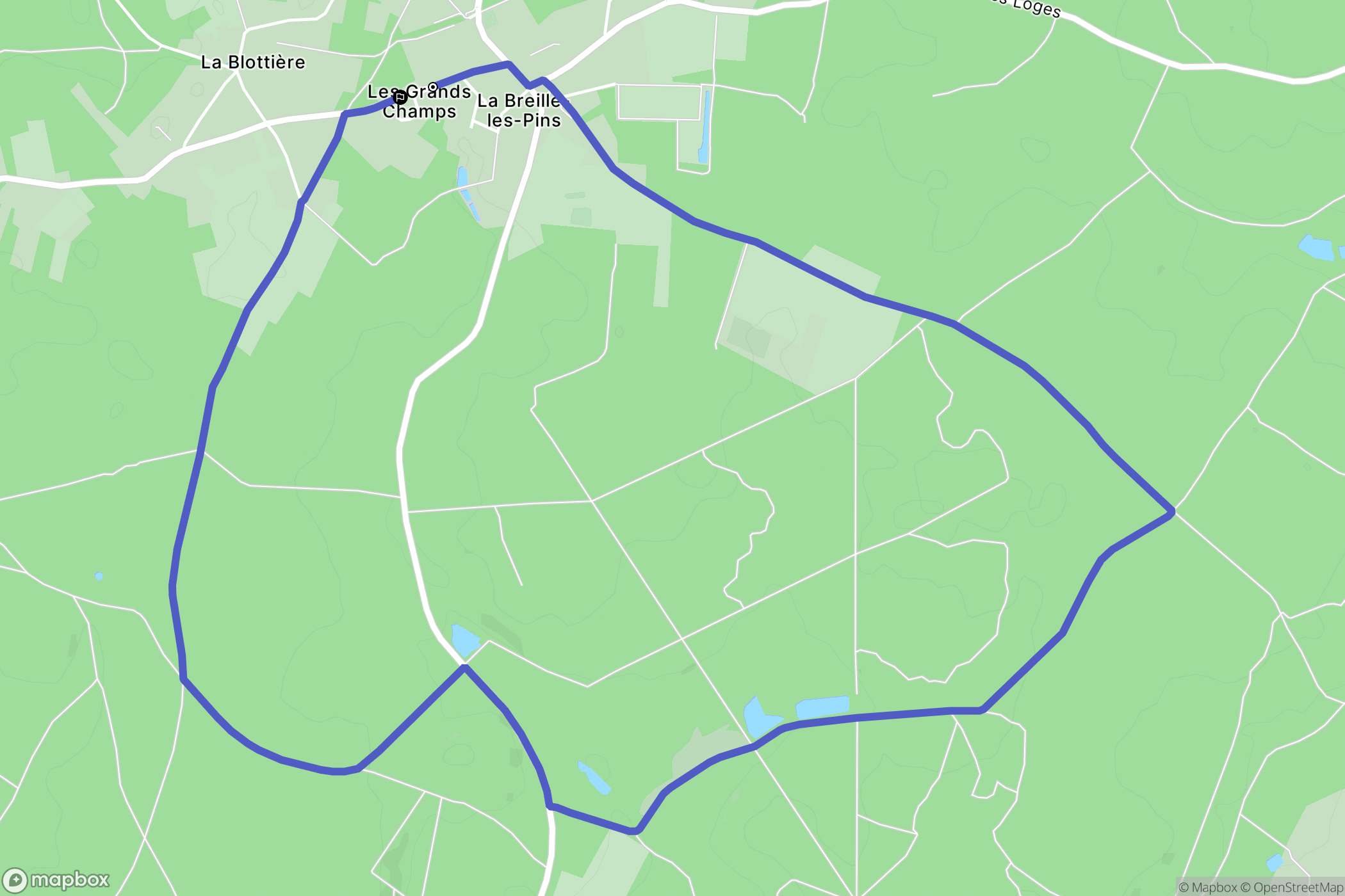 La Breille-les-Pins : carte du parcours de randonnée - France