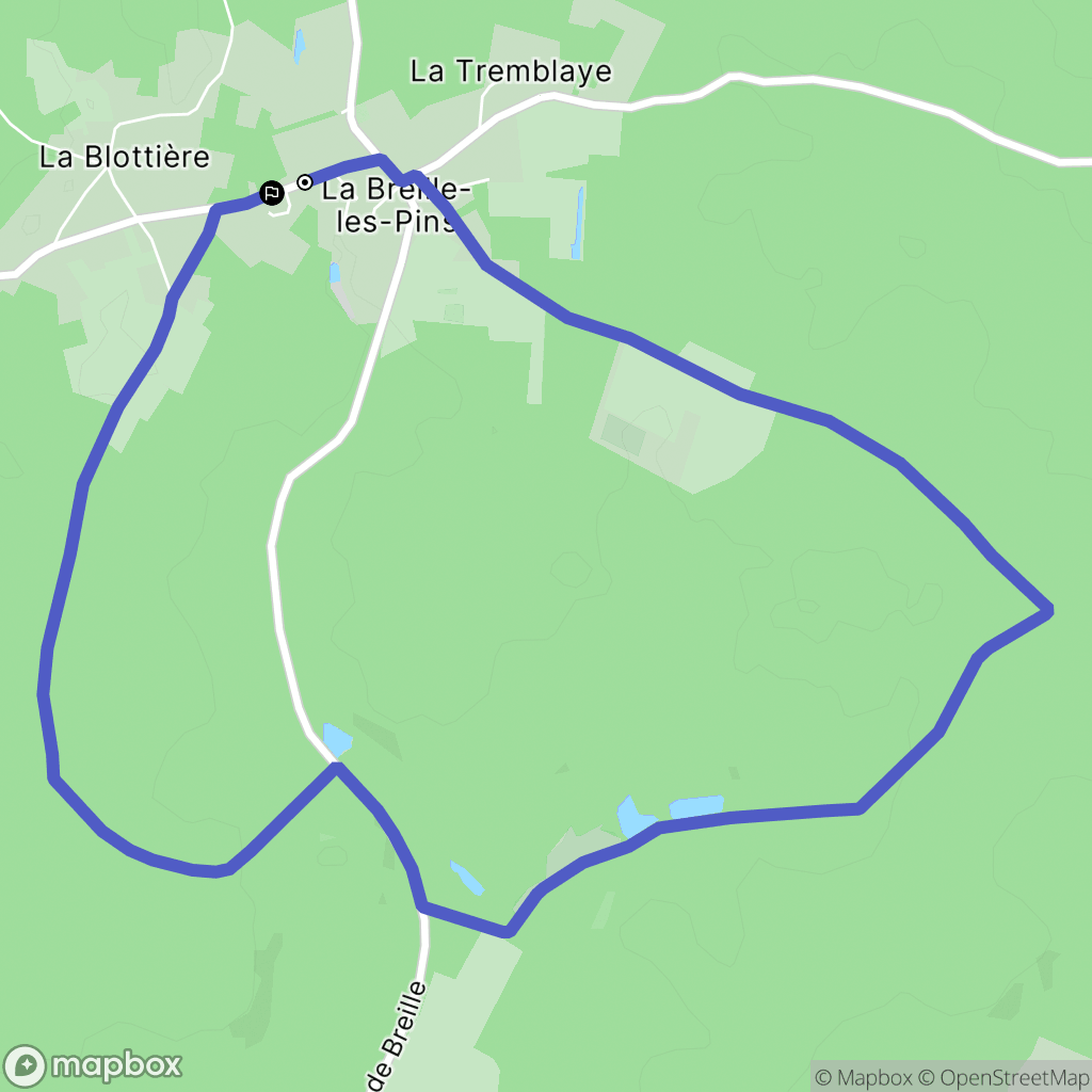 La Breille-les-Pins : carte du parcours de randonnée - France