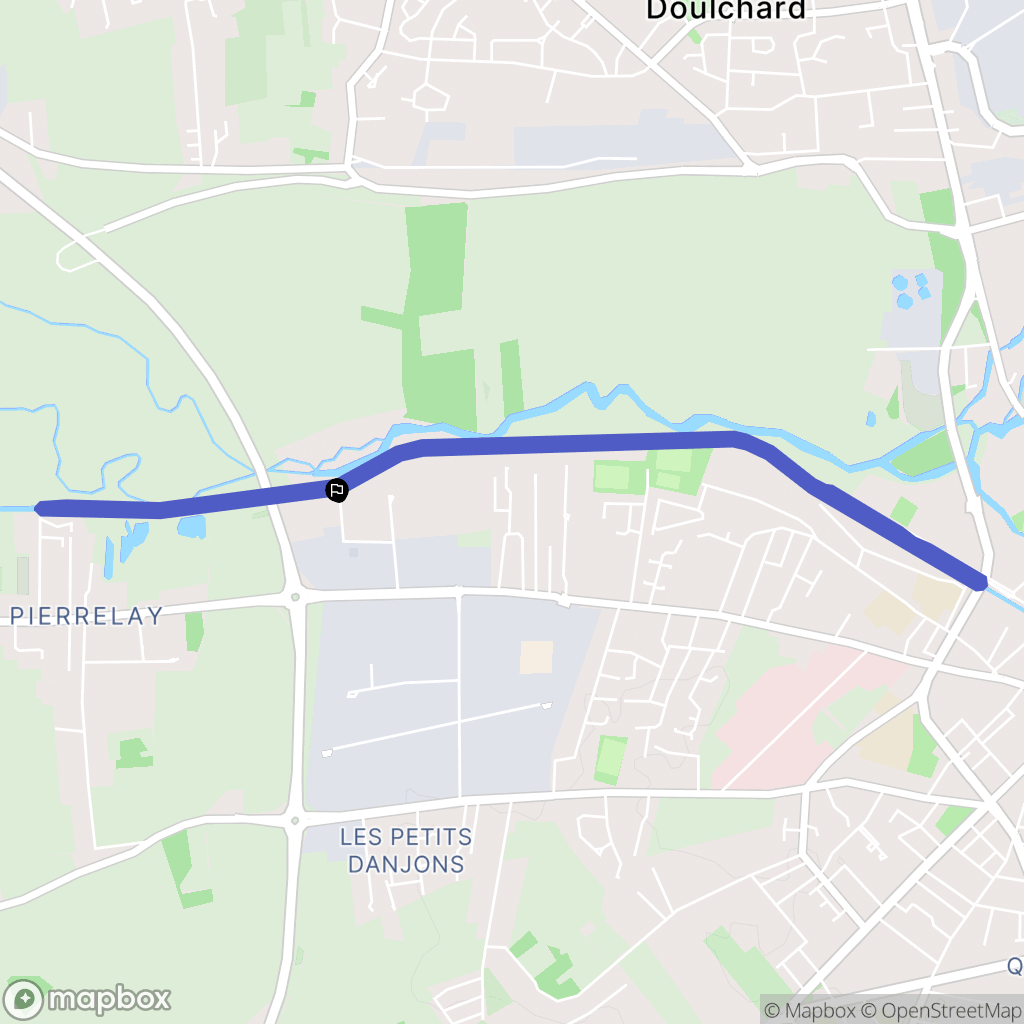 Bourges : carte du parcours de randonnée - France