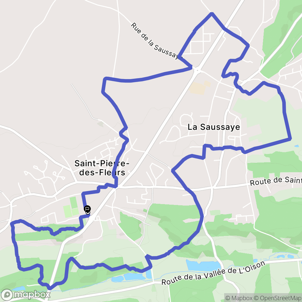 Saint-Pierre-des-Fleurs : carte du parcours de randonnée - France