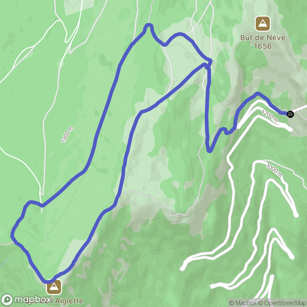 Chamaloc : carte du parcours de randonnée - France