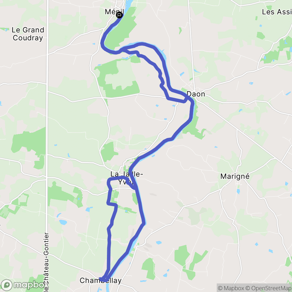 Ménil : carte du parcours de randonnée - France