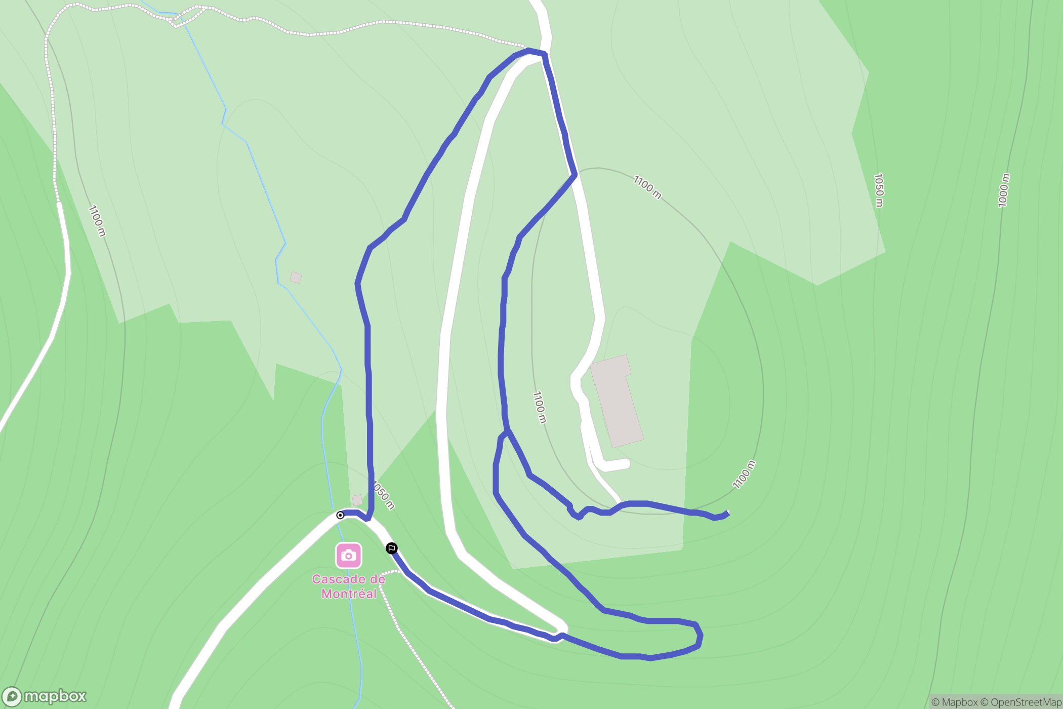 Brezons : carte du parcours de randonnée - France