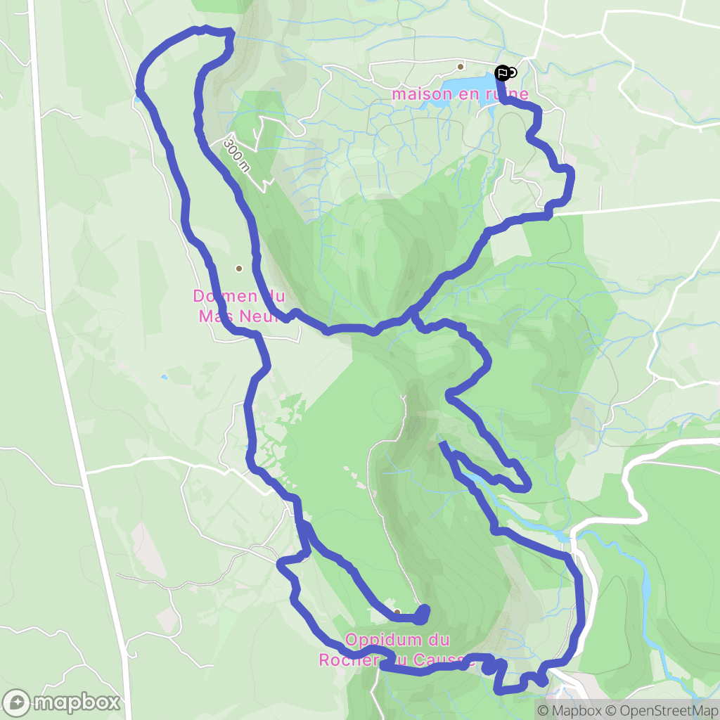 Claret : carte du parcours de randonnée - France