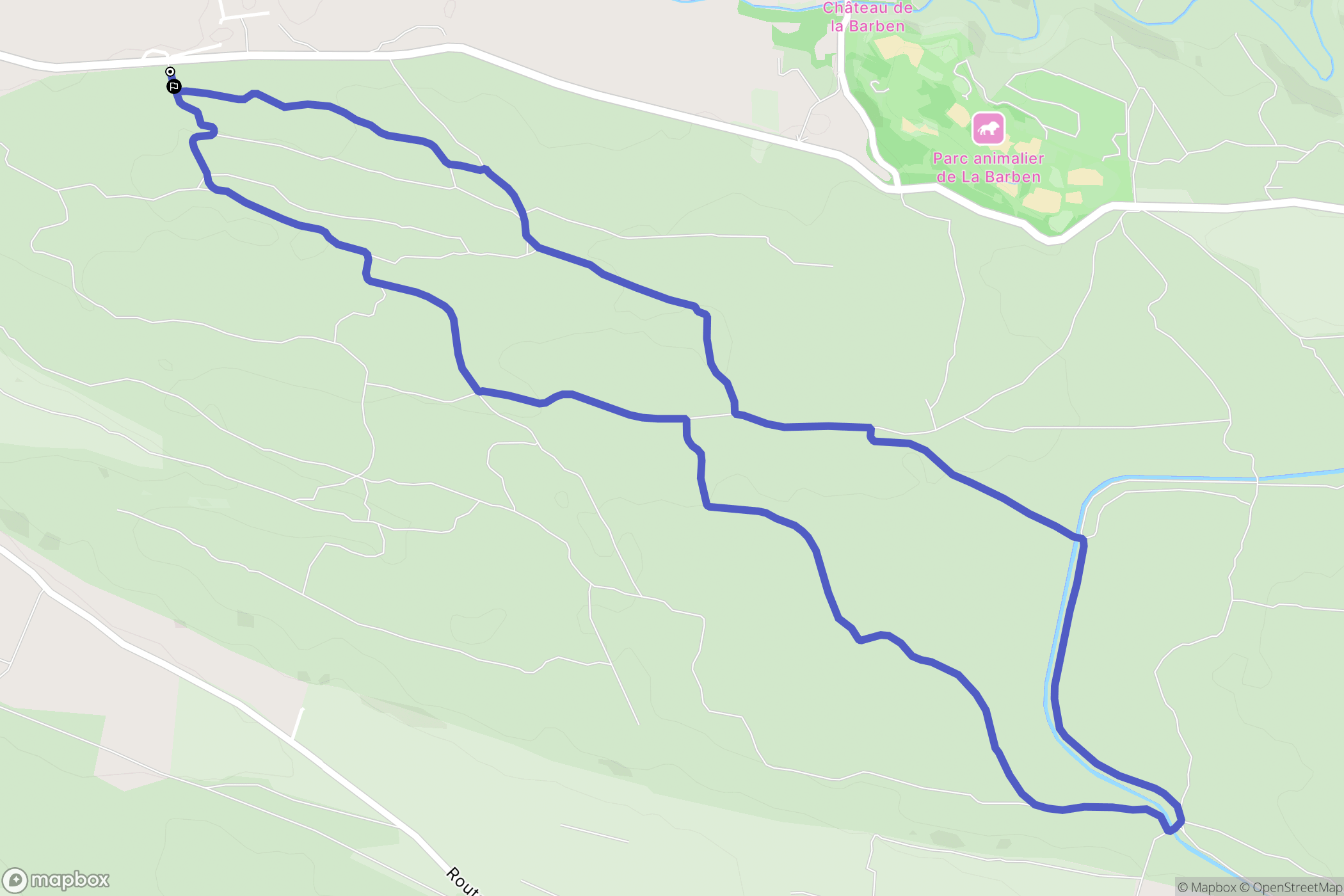 La Barben : carte du parcours de randonnée - France