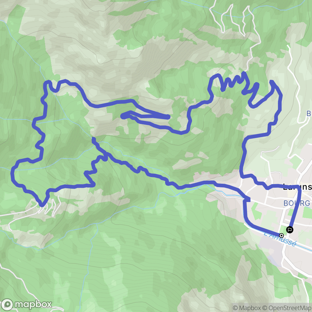 Laruns : carte du parcours de randonnée - France