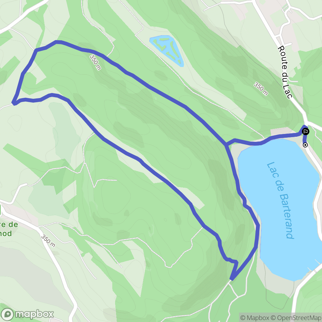 Pollieu : carte du parcours de randonnée - France