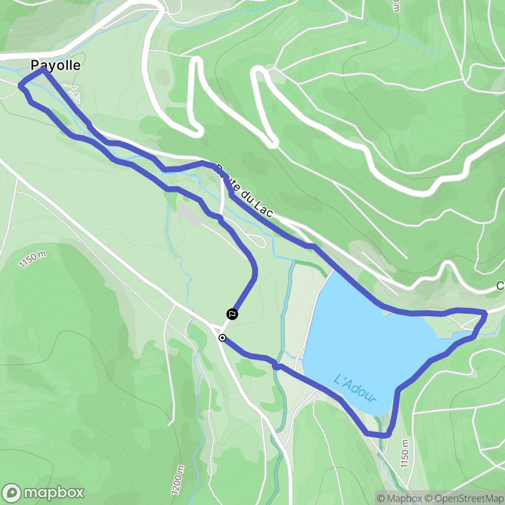 Ancizan : carte du parcours de randonnée - France