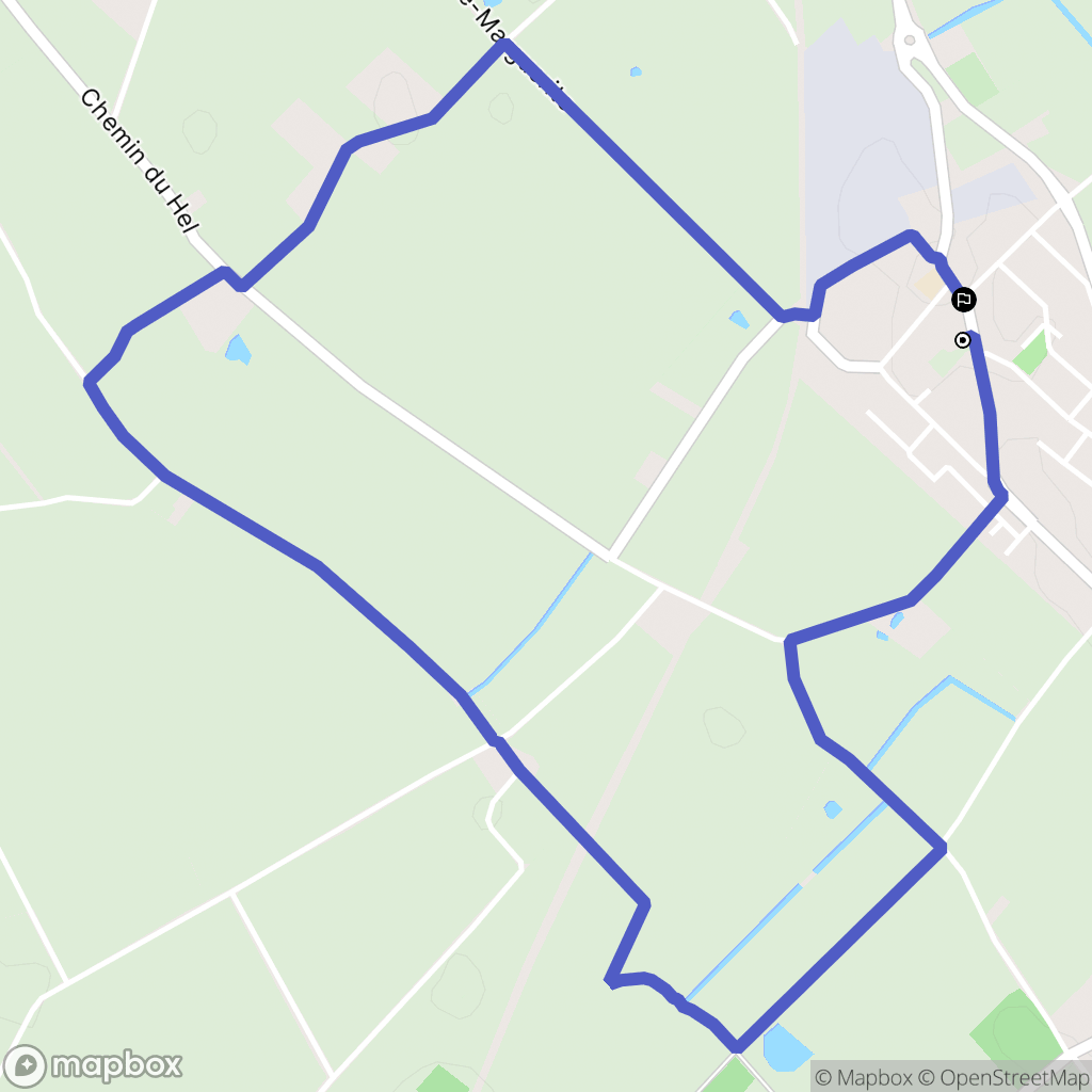 Comines : carte du parcours de randonnée - France